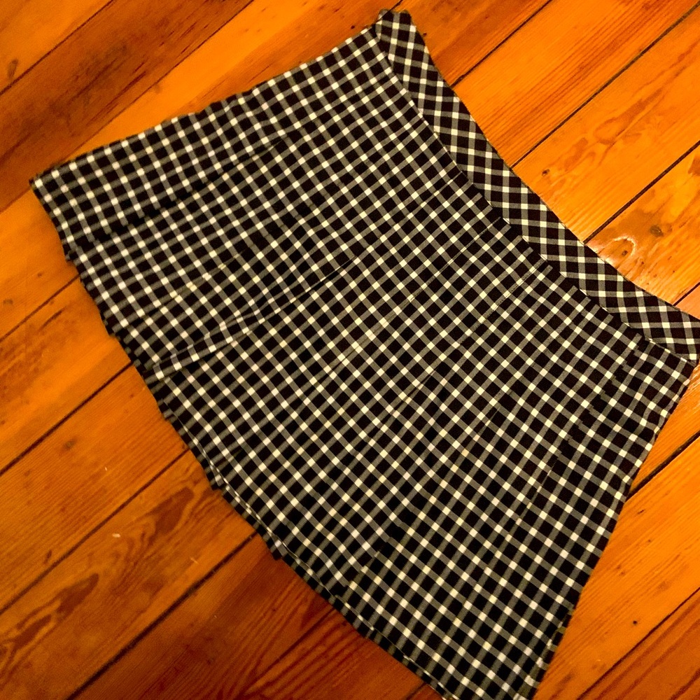 Checkered Pleated Skirt